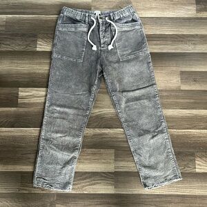 Gray Stretchy Corduroy Pants